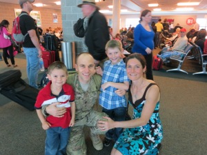 Reuniting with my family after an all-expenses paid vacation to Afghanistan.
