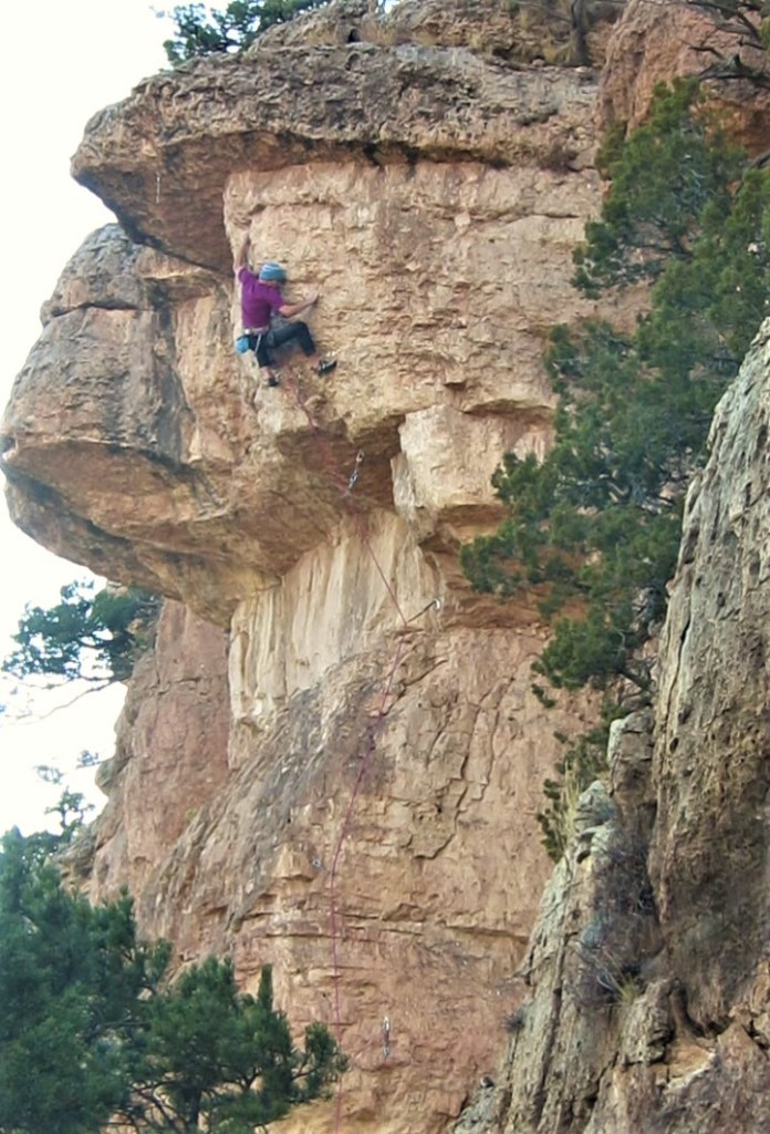 Between dynos on Treble Huck, one of my new 5.13s at Shelf Road.